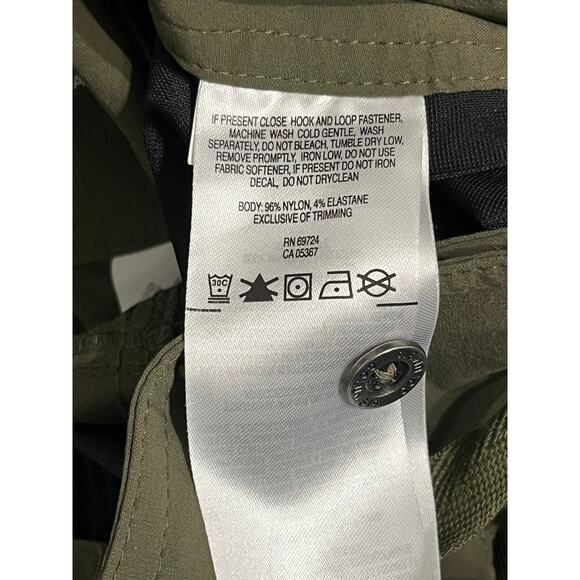 Columbia Women's Green Cargo Pants convertible roll up drawstring SIZE 16 - Picture 5 of 5